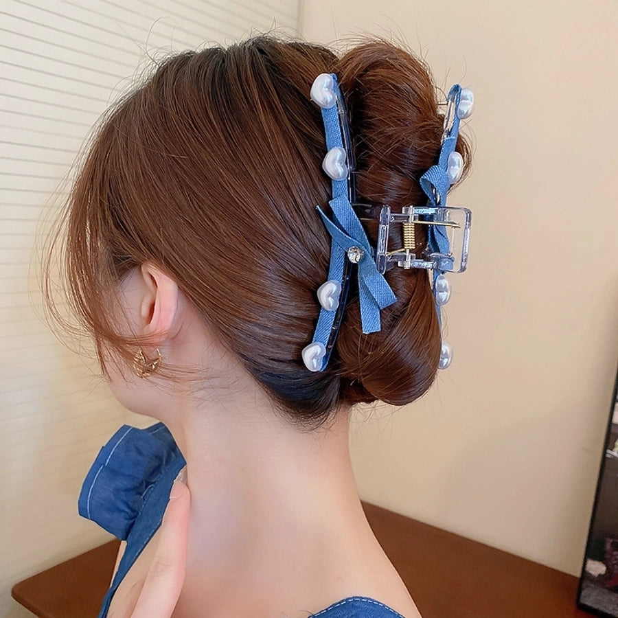 Women's Casual Simple Style Streetwear Bow Knot Arylic Hair Claws