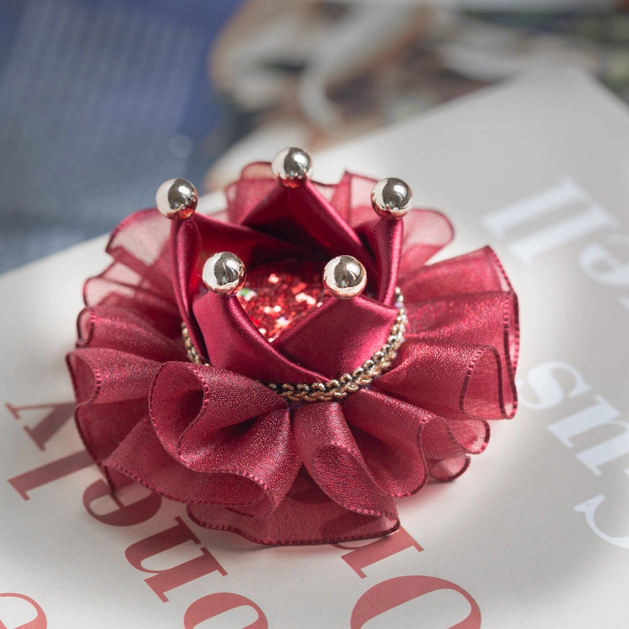 Girl'S Simple Style Classic Style Flower Cloth Sequins Hair Tie