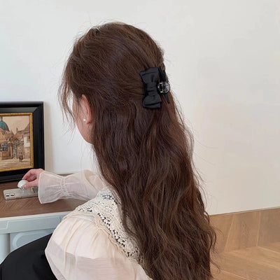 Women's Elegant Bow Knot Satin Hair Claws