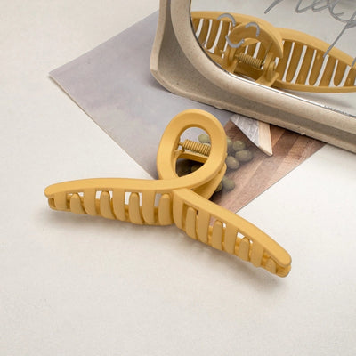 simple style solid color plastic resin spray paint hair clip 1 piece