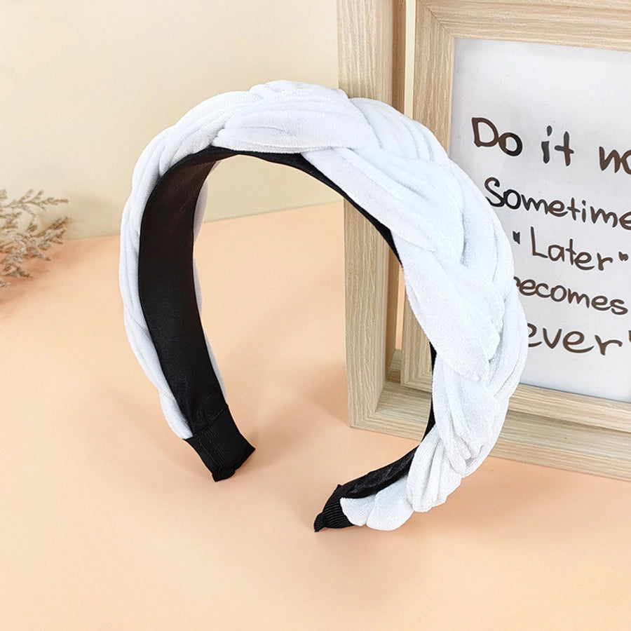 fashion solid color velvet hair band 1 piece