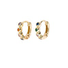 1 Pair Simple Style Geometric Plating Copper Zircon Earrings