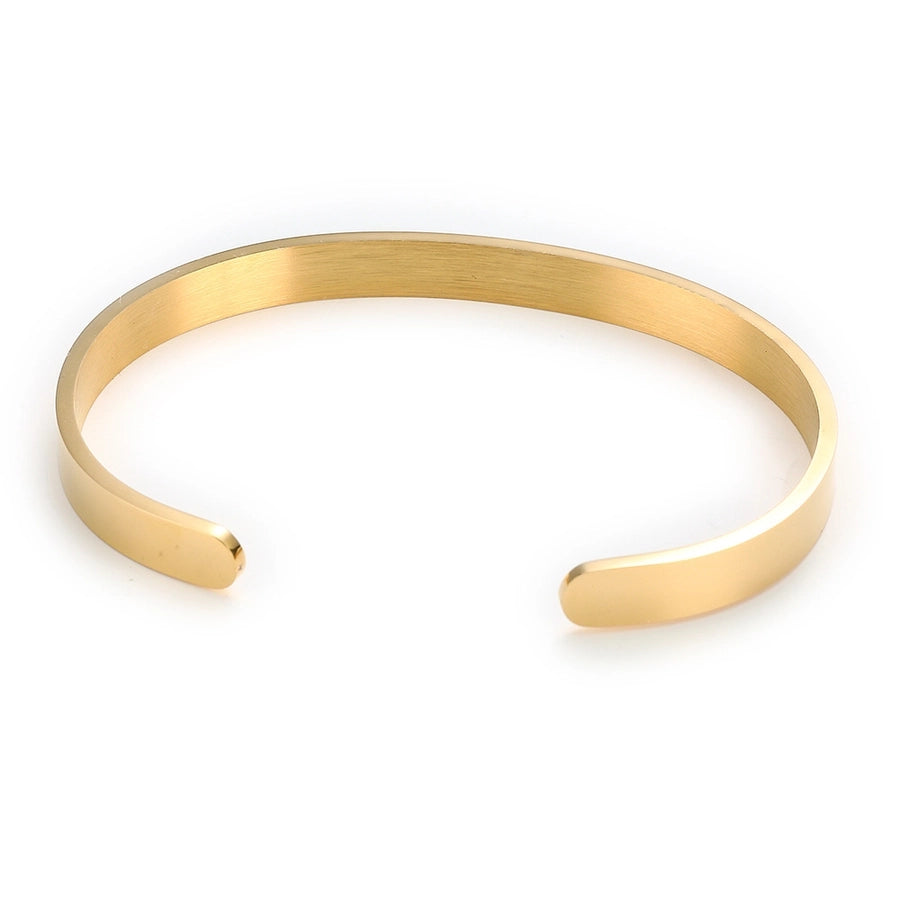 Simple Style Solid Color 304 Stainless Steel Bangle In Bulk