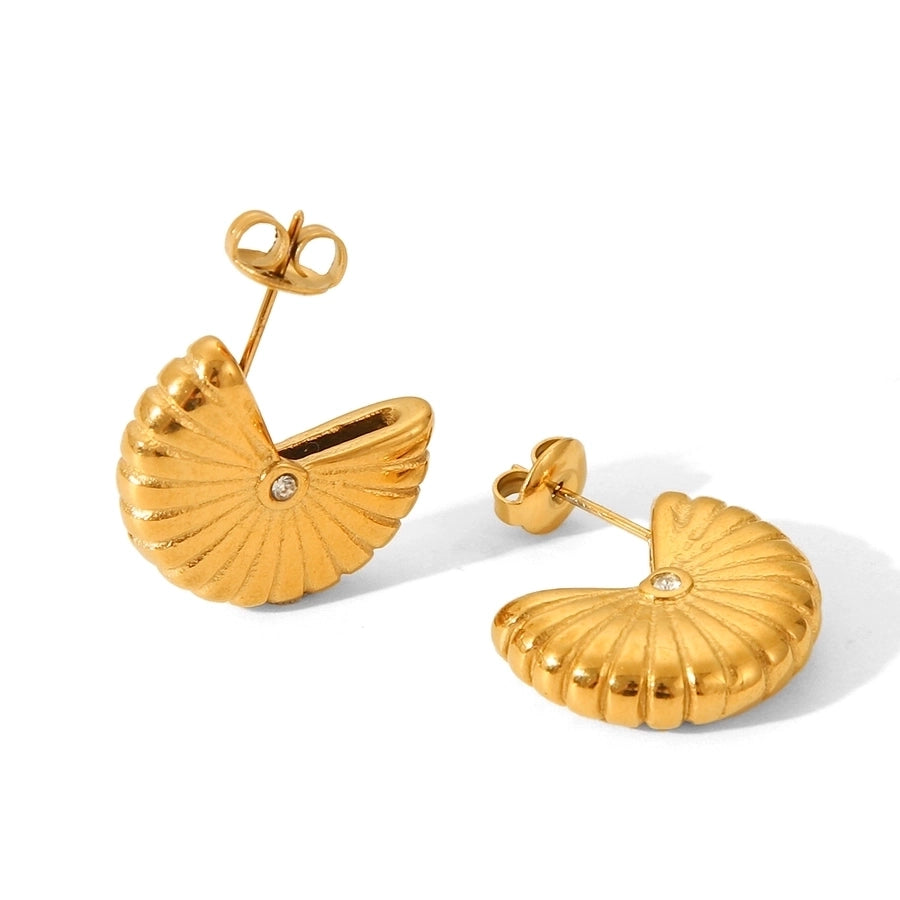 1 Pair IG Style French Style Heart Shape Bow Knot Thread 304 Stainless Steel Titanium Steel 18K Gold Plated Ear Studs