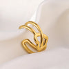 Jewelry Elegant Heart Shape Titanium Steel Open Rings