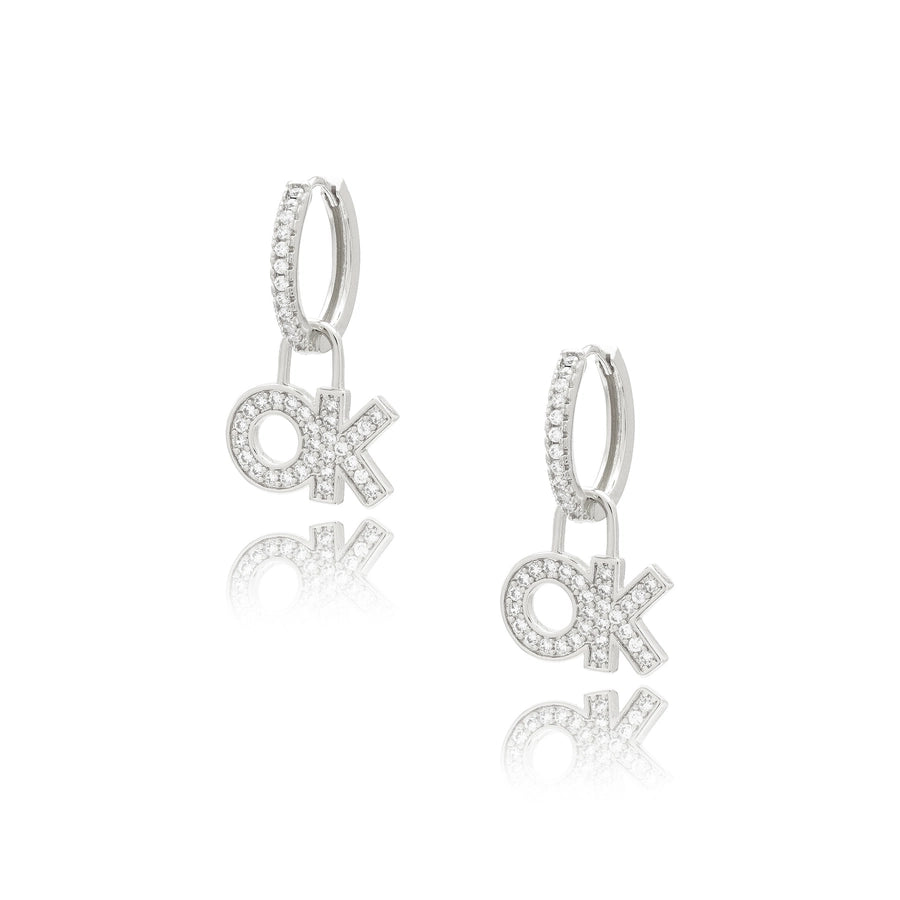 1 Pair Simple Style Letter Plating Copper Drop Earrings