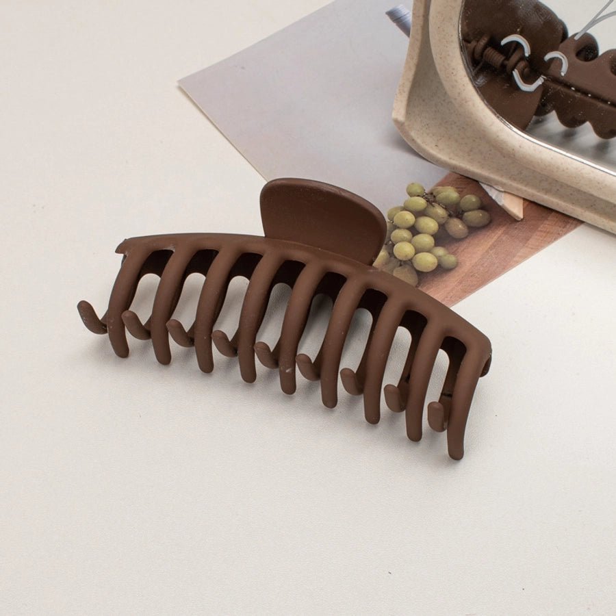 simple style solid color plastic resin spray paint hair clip 1 piece