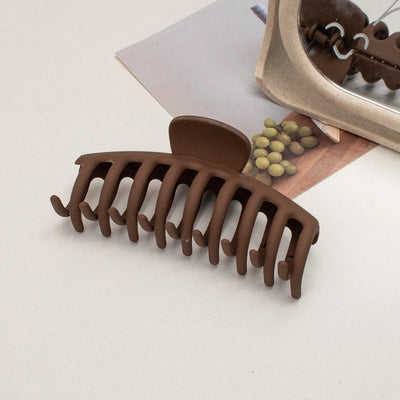 simple style solid color plastic resin spray paint hair clip 1 piece