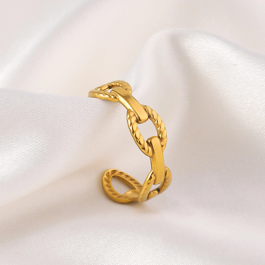 Jewelry Elegant Geometric Titanium Steel Open Rings