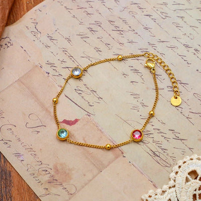 IG Style Modern Style Geometric 304 Stainless Steel Zircon Bracelets In Bulk