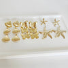 1 Pair Casual Modern Style Simple Style Starfish Butterfly Shell Plating 304 Stainless Steel 18K Gold Plated Drop Earrings