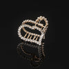 simple style solid color alloy inlay rhinestones hair claws 1 piece
