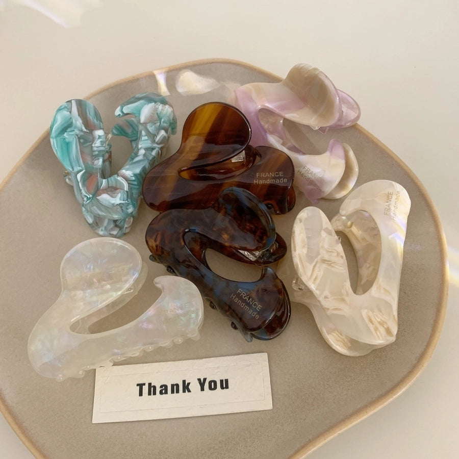 Women's Simple Style Commute Solid Color Acetic acid sheets Hair Claws