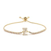Copper Inlay Letter Zircon Bracelets