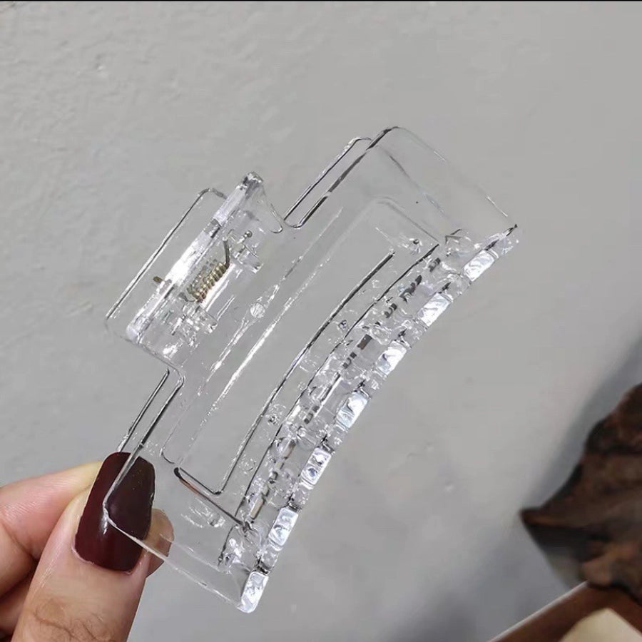 Women's Lady Korean Style IG Style Solid Color Plastic Spray Paint Hair Claws