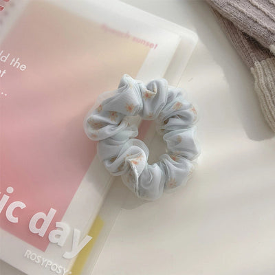 fashion stripe flower cloth hair tie