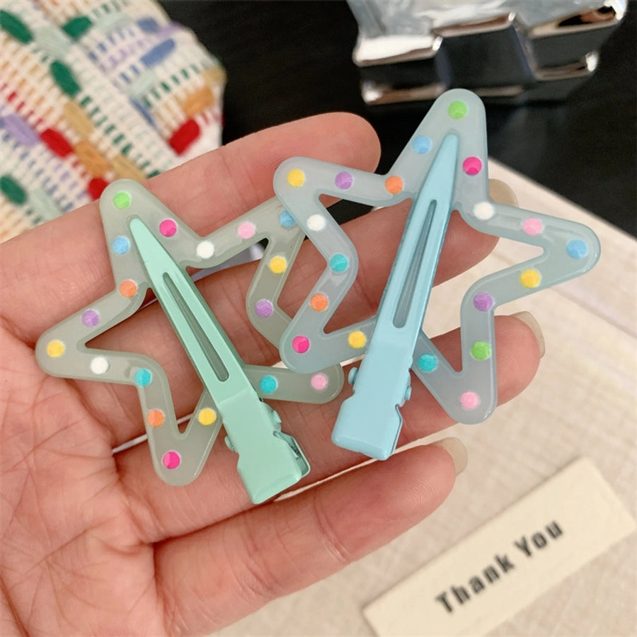 Women's Korean Style Star Resin Hair Clip