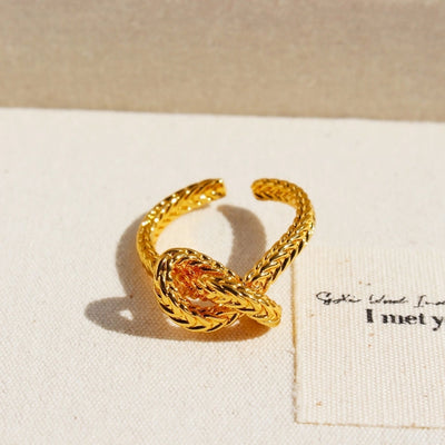 Brass 24K Gold Plated Geometric Open Rings