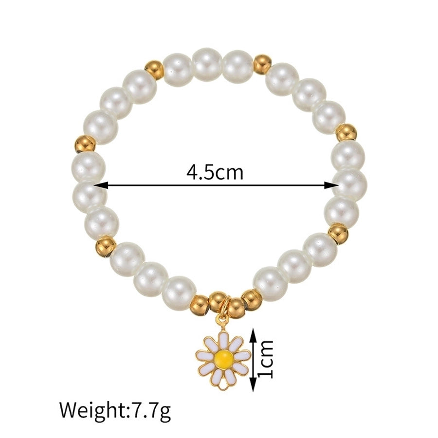 Elegant Flower 304 Stainless Steel Stainless Steel Bracelets In Bulk