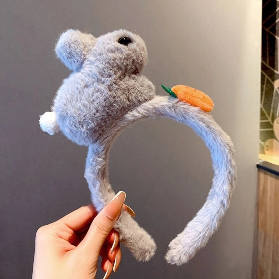 Headwear Cute Super Cute Plush Rabbit Hairband Women's Autumn and Winter Face Washing Non-slip Headband Internet Celebrity TikTok Other Hair Accessories