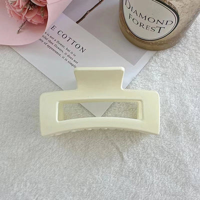 Elegant Simple Square Frosted Hairpin Cyber Celebrity Grab Clip Acrylic Shark Clip Back Head Hairpin Clip Headwear for Women