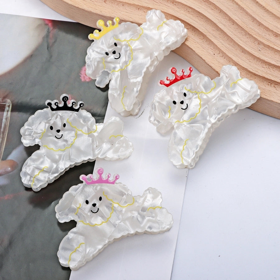 simple style dog crown pvc hair claws 1 piece