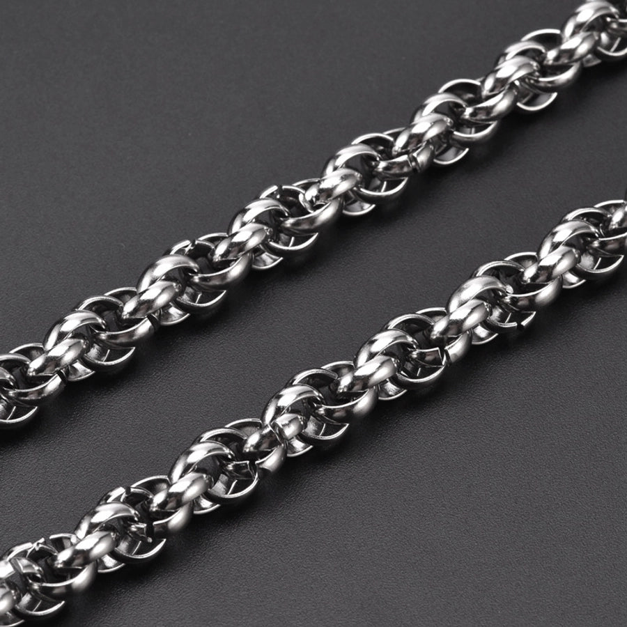 Jewelry Elegant Classic Style Geometric Titanium Steel Rhinestones 18K Gold Plated Inlay Jewelry Set