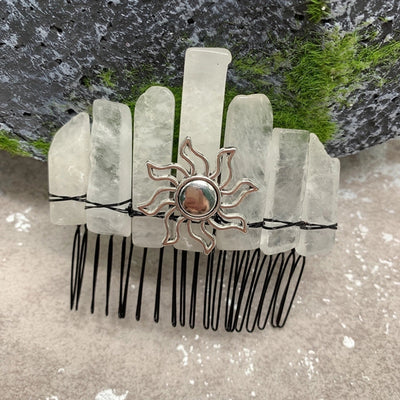 fashion sun crown crystal insert comb 1 piece