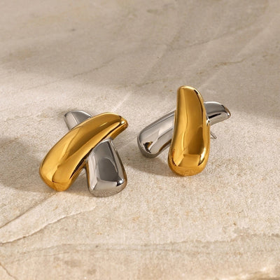 1 Pair Simple Style Classic Style X-Shaped 316 Stainless Steel  Ear Studs