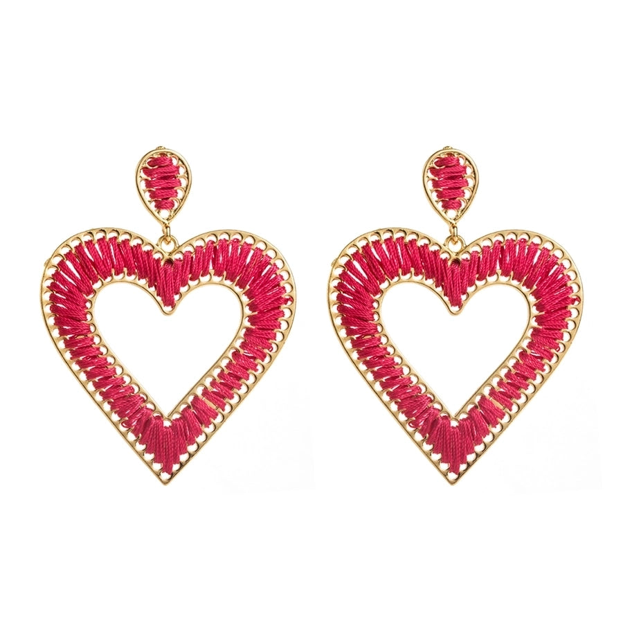 1 Pair Wedding Vacation Simple Style Heart Shape Alloy 16K Gold Plated Drop Earrings