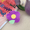 women's sweet simple style flower acetic acid sheets hair claws