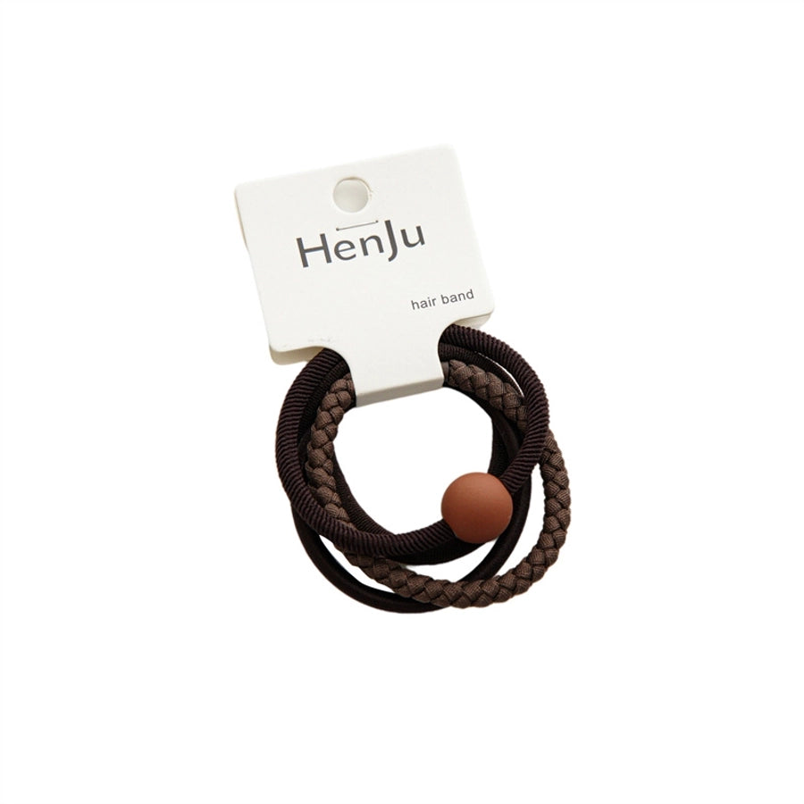 simple style solid color acrylic hair tie 1 set