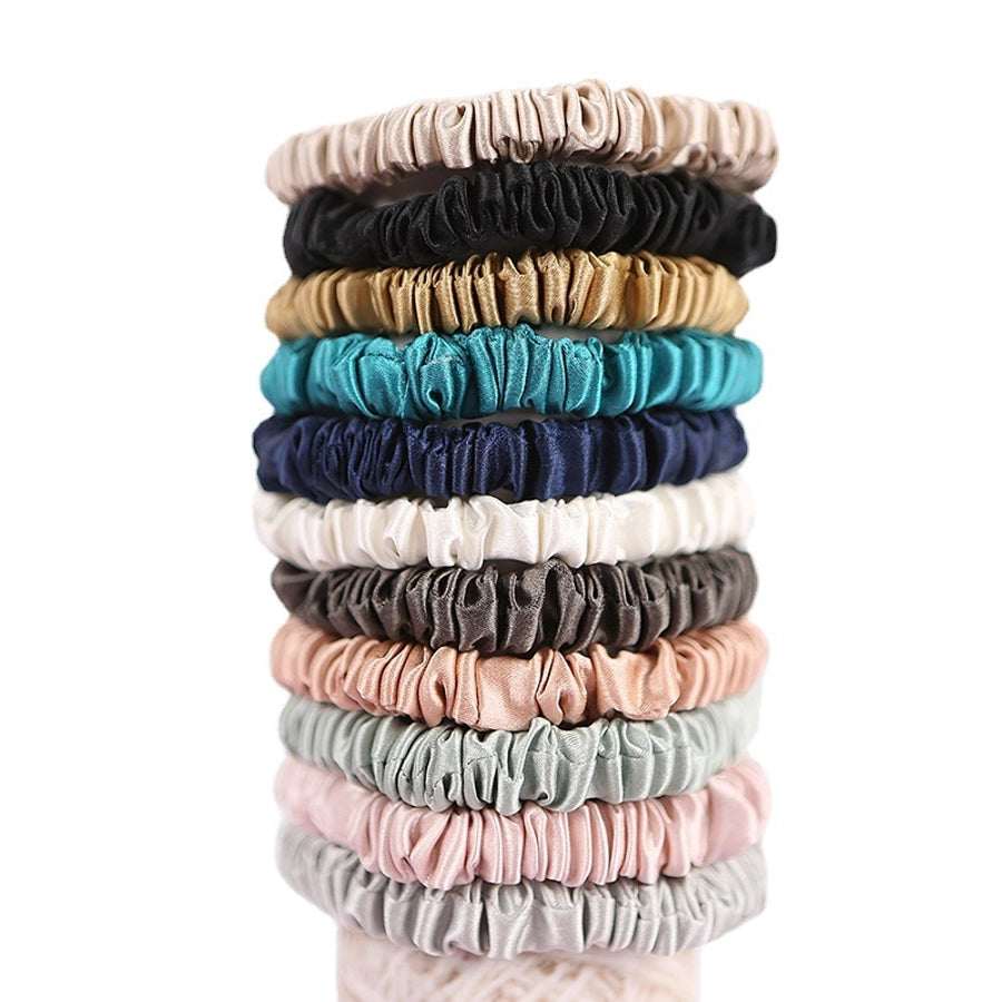 Women's Simple Style Solid Color 100%  Silk Hair Tie