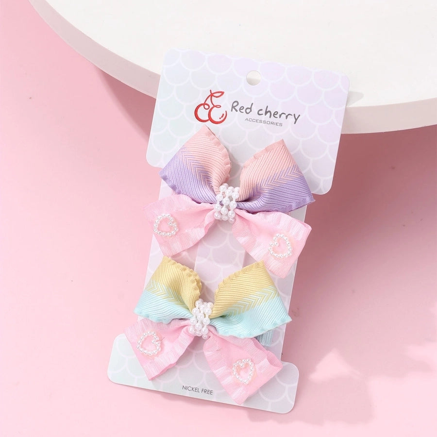 Kid'S Cute Sweet Simple Style Bow Knot Hair Clip