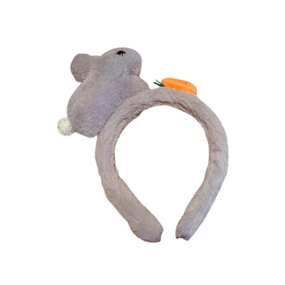 Headwear Cute Super Cute Plush Rabbit Hairband Women's Autumn and Winter Face Washing Non-slip Headband Internet Celebrity TikTok Other Hair Accessories