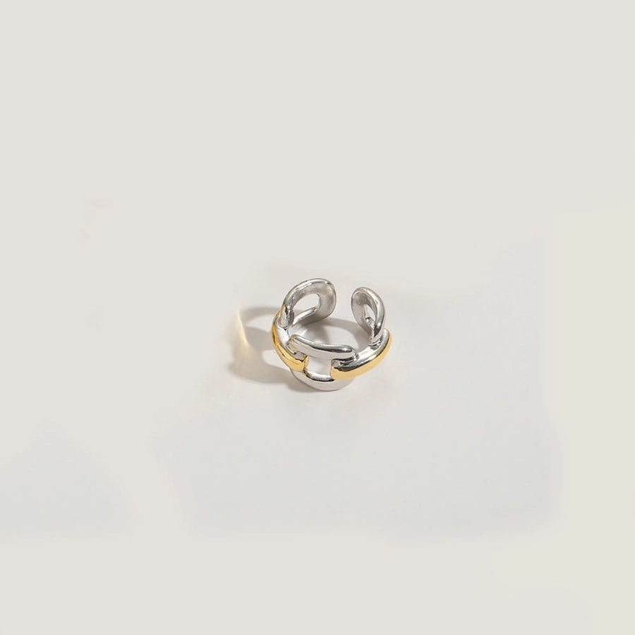 Copper 14K Gold Plated Geometric Star Rings