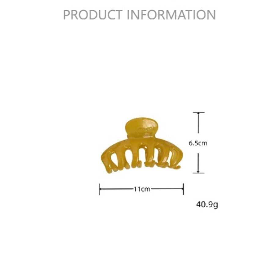 Women's Korean Style IG Style Solid Color Injection Molding Hair Claws