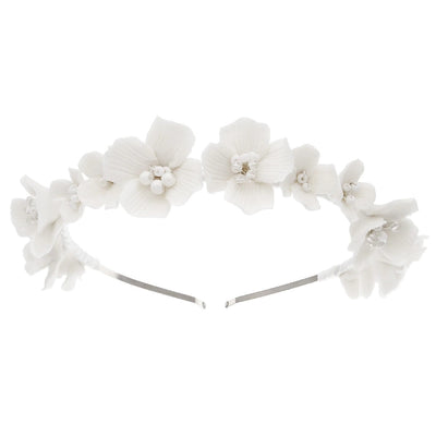 elegant retro lady flower ceramics hair band