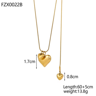 Jewelry Simple Style Geometric 304 Stainless Steel 18K Gold Plated Pendant Necklace