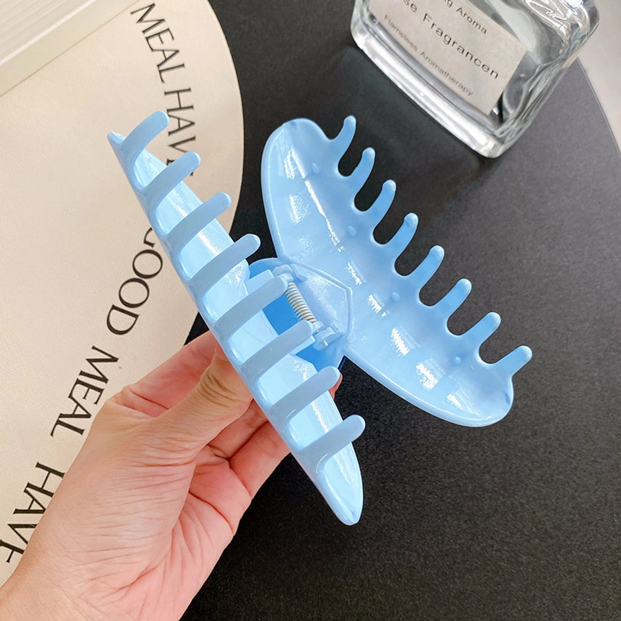 Women's Simple Style Heart Shape Plastic Resin Hair Claws