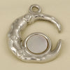 Jewelry Vintage Style Classic Style Moon 304 Stainless Steel Shell Abalone Shell 18K Gold Plated Irregular Plating Pendant Necklace