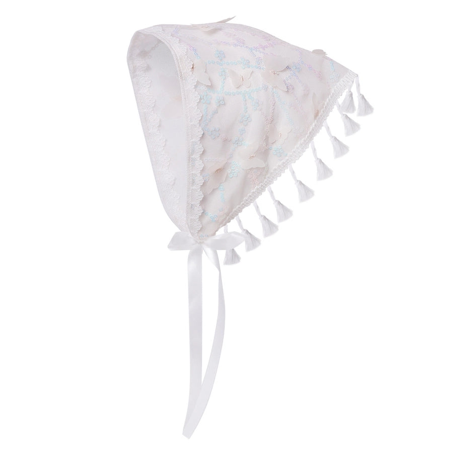 Women's Pastoral Plaid Flower Cloth Net Yarn Hair Band