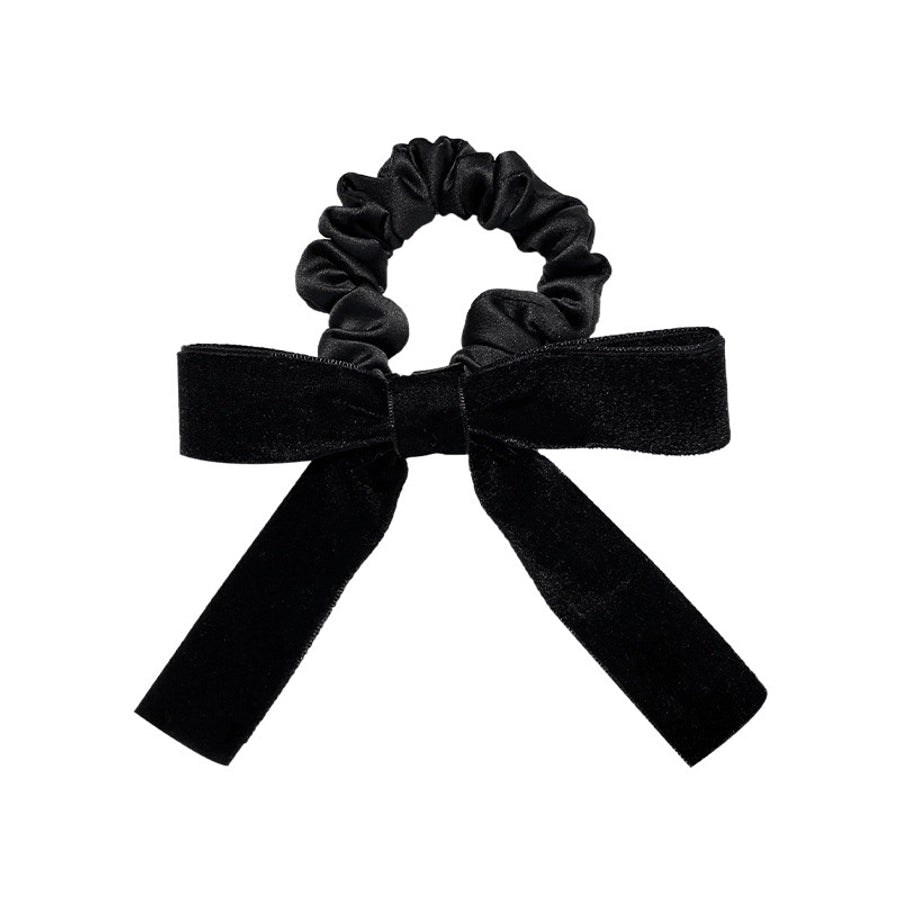 Black velvet bow simple elegant hair tie female hair band  new autumn and winter high-grade hair rope hair rope
