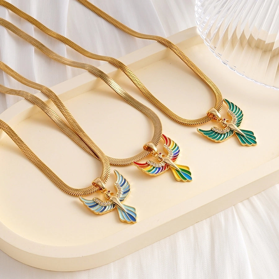 Jewelry Glam Sexy Bird 304 Stainless Steel Copper Necklace