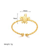 Jewelry Elegant Cute Streetwear Tortoise 304 Stainless Steel 18K Gold Plated Open Rings