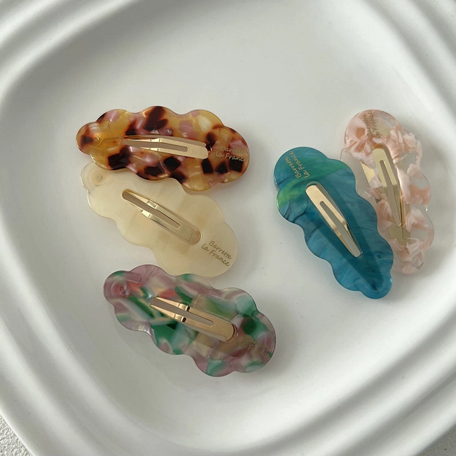 Women's IG Style Fairy Style Geometric Color Block Acetic acid sheets Metal Hair Clip