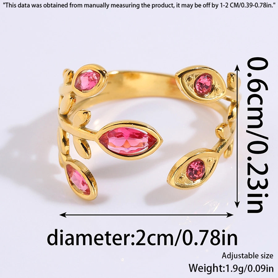 Jewelry Elegant Simple Style Classic Style Geometric 304 Stainless Steel Open Rings