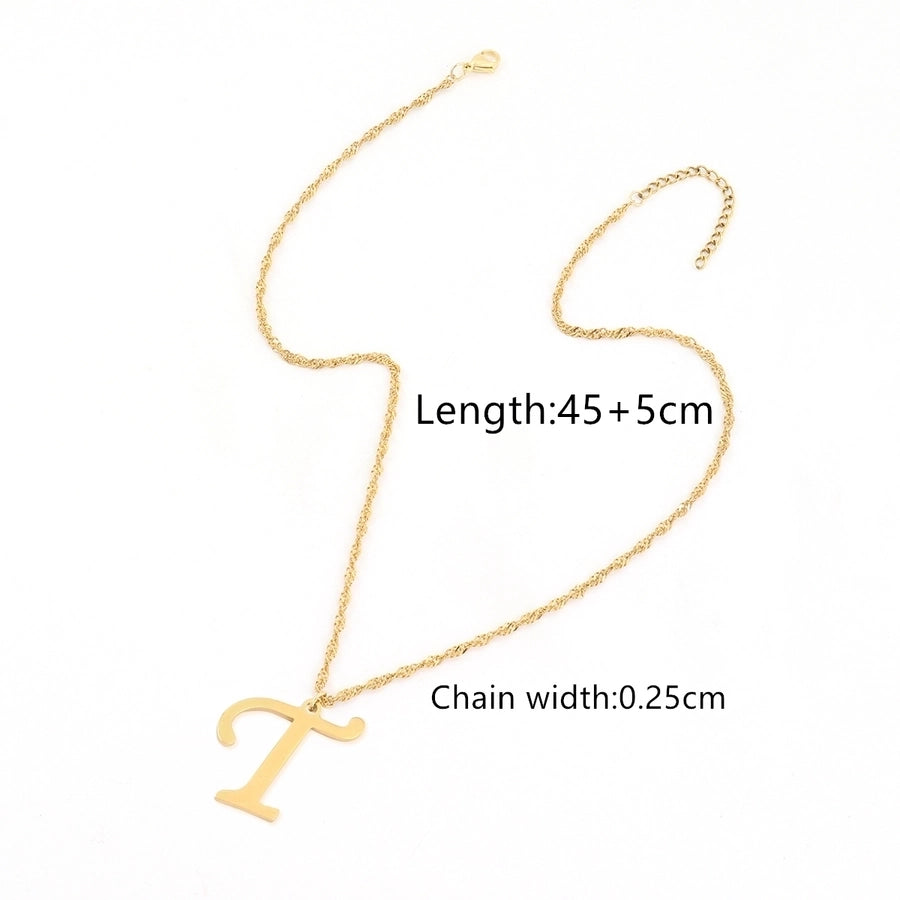 Jewelry Elegant Simple Style Classic Style Letter 201 Stainless Steel 304 Stainless Steel Pendant Necklace