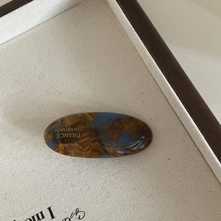 women's retro lady color block arylic hair clip