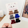 simple style solid color flocking hair claws